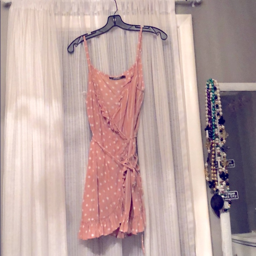Motel Blush Colored Wrap Dress